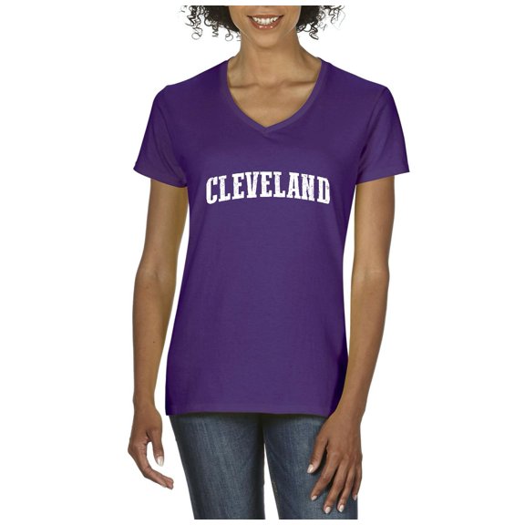 NIB - Women's T-Shirt V-Neck Short Sleeve - Cleveland
