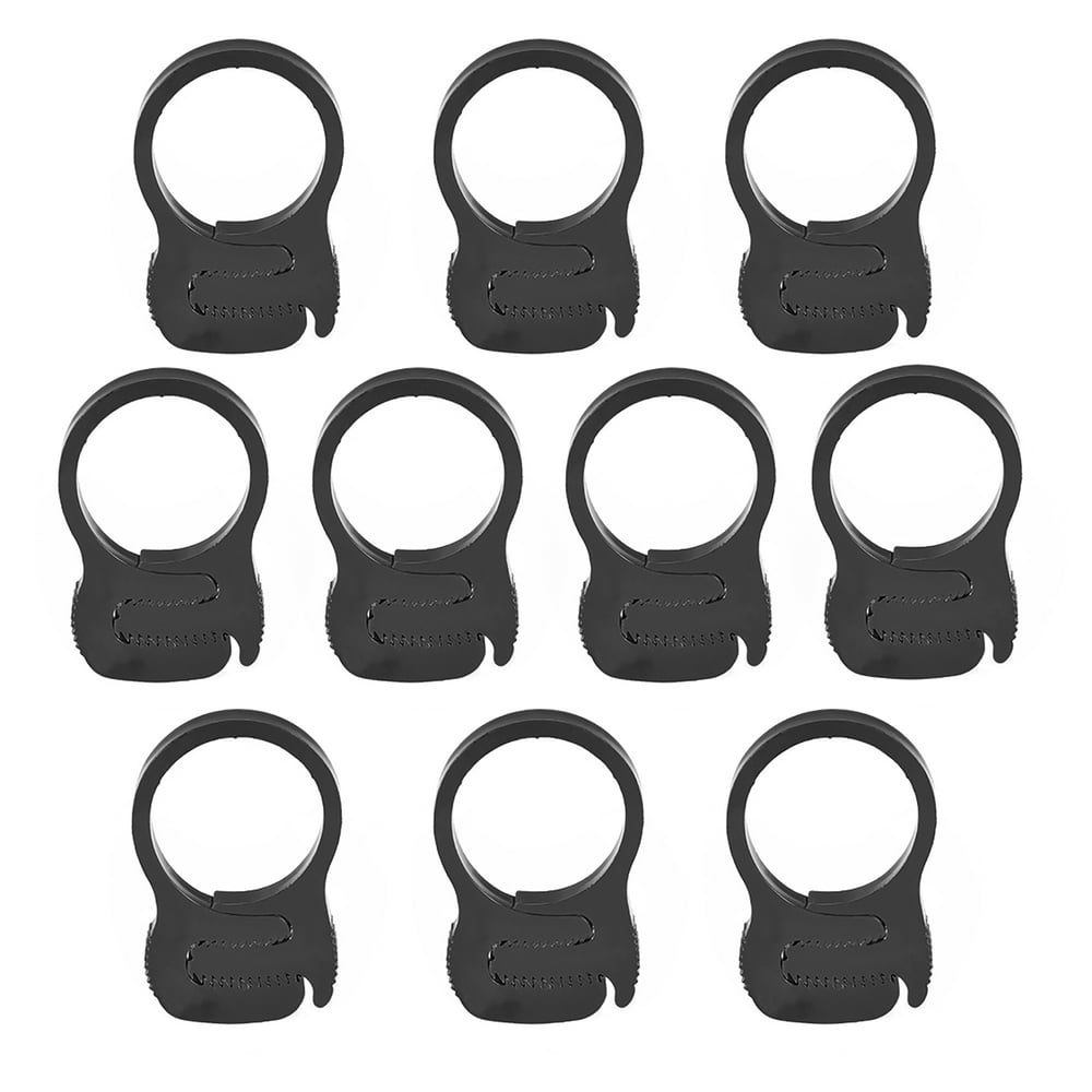 23.5 24.8mm Adjustable Double Grip Nylon Ratcheting Hose Clamp 10Pcs