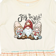 thumbnail image 4 of Inktastic Joy to the World Christmas Gnomes Girls Toddler Dress, 4 of 5