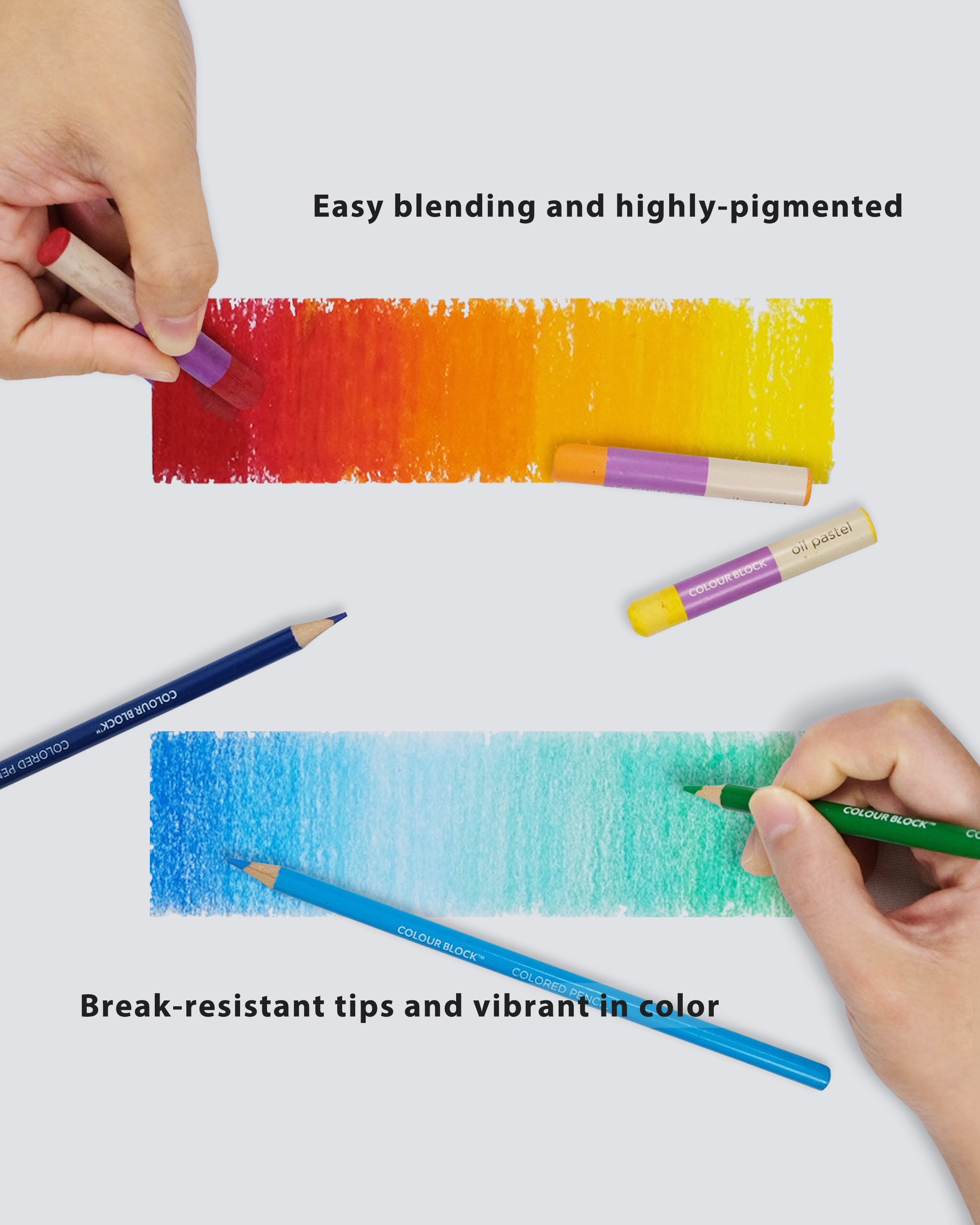 COLOUR BLOCK 73pc Mixed Media Art Kit: Painting and Drawing Set for All Ages