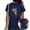 A-Navy blue, variant on UNISHE Womens Casual Scripture Verse Graphic T-Shirt Be Still Ocean Surf Crewneck Tee White, S