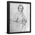 thumbnail image 1 of Pencil Sketch of Niccolo Paganini by Jean Auguste Dominique Ingres, Framed Art Print Wall Art, 1 of 6
