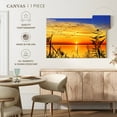 thumbnail image 5 of Elephant Stock Golden Lake Sunrise Wall Art - Horizontal Canvas Wall Art - Living Room Wall Decor - Photography Nature Canvas - Orange And Blue Decor - 39" x 26", 5 of 8
