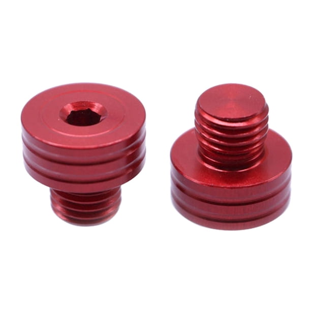 Aluminio 10 mm M10 en el sentido de las agujas del reloj + en el a las agujas del reloj Espejo retrovisor Tornillos para orificios para rojo Zulema Tornillos del agujero del espejo retrovisor