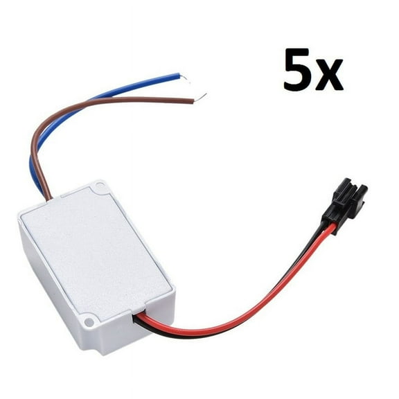 5x LED Light Driver AC 120V/240V - DC 12V Transformer Power Adapter Converter 3W