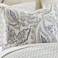 thumbnail image 3 of Levtex Home - Tamsin Grey Quilt Set - Full/Queen Quilt + Two Standard Pillow Shams - Modern Paisley - Grey Taupe Off-White - Quilt Size (88x92in.) and Pillow Sham Size (26x20in.) - Reversible - Cotton, 3 of 5