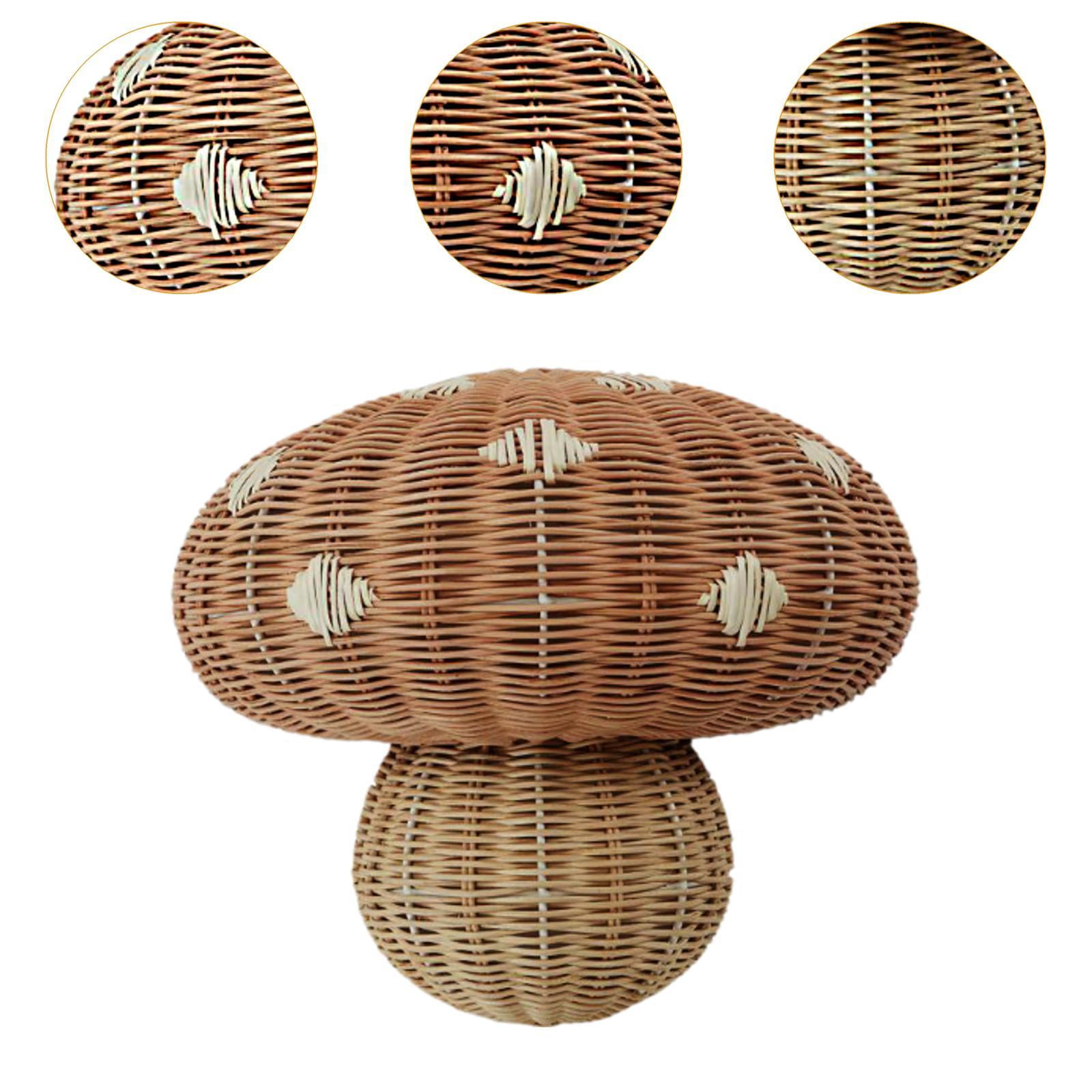 Bothyi Wall Hanging Lamp Shade Handwoven Lampshade Shaped Boho Retro Lamp Bulb