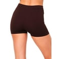 thumbnail image 4 of MixMatchy Women's Solid Seamless Ribbed Biker Shorts, 4 of 6
