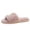 Slippers - Pink, variant on Bedroom Slippers for Women Open Toe Slip On Scuffs Ultra Soft Faux Fur Upper Dazzling Crystal Tiara Ornament Luxurious Indoor Spa Lounge Footwear for Ladies