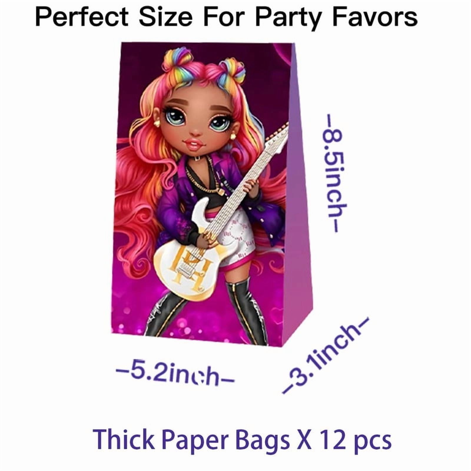 Rainbow High Dolls Treat Bags Candy Decorations Party Favor Supplies Birthday Cake Topper Backdrop Banner