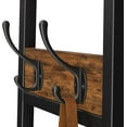 thumbnail image 3 of Freestanding Coat Rack with 3 Shelves 7 Hooks Industrial Style Rustic Brown Black Hall Tree Clothes Organizer, 3 of 8
