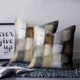 thumbnail image 2 of Pillow Covers 16x16 Set of 2, Gray Brown Throw Pillow Covers Decorative Couch Cushion Cover, Abstract Oil Painting Color Blocks Microfiber Soft Square Pillowcases for Bedroom Living Room Sofa, 2 of 7