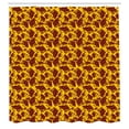 thumbnail image 3 of Ambesonne Animal Shower Curtain, Prehistoric Jurassic Mammoth, 69"Wx70"L, Earth Yellow Burgundy, 3 of 5