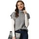 thumbnail image 1 of Chaleco de Cuello Alto para Mujer Chaleco sin Mangas Jersey de Punto de Color Sólido Suéter Informal Gris S, 1 of 6