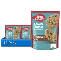 (12 pack) Betty Crocker Lower Sugar Chocolate Chip Cookie Mix, No Artificial Sweeteners, 13.1 oz