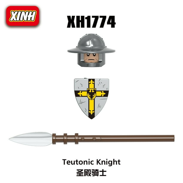 Edad Media grego Hoplite Thomas Montagu Caballero bloques de construcción modelo ladrillos mini figuras de juguete de acción juguete para regalo para niños