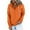 Orange, variant on Winter Savings Clearance! Lindreshi Sweatshirts for Women Loose Fit Clearance Women's Hooded Solid Color Long-Sleeved Sweatshirt Casual Blouse Pullover Tops