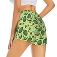 thumbnail image 3 of Bixox Women's Avocado With Seeds pattern 2 in 1 Running Shorts - Lightweight Athletic Workout Gym Yoga Shorts Liner with Pockets - XX-Large, 3 of 7