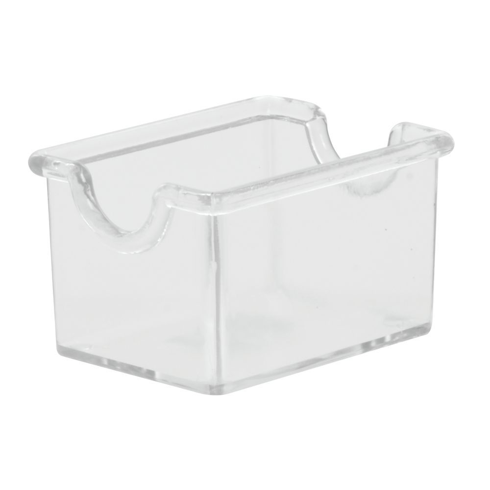 HUBERT Plastic Sugar Packet Holder Clear SAN 3 3/8"L x 2 1/2"W x 2"H