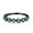 Black Tone Paraiba Tourmaline CZ, variant on Art Deco Half Eternity Ring Lab Created White Opal 925 Sterling Silver Size 7