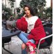 thumbnail image 3 of Chaqueta tipo suéter con mangas abullonadas de murciélago tejida a mano pura de estilo europeo y americano para mujer, otoño e invierno, 3 of 5