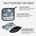 thumbnail image 3 of Yayeee Oven Mitts and Pot Holder Set of 2 Heat Resistant Kitchen Gloves Baking Hot Pad, Cute Animals, 3 of 5