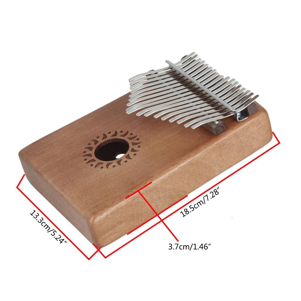 CEORPER Cute Mahogany 17 Key Mini Kalimba Wood Material Thumb Piano Gift Keyboard Instrument Finger Piano Best for Kid, Beginner