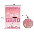 thumbnail image 2 of Congrats Grad Garden Flag,High School/College Graduation Garden Flag,Graduation Cap Diploma Medal Yard Outside Home Decoration,12.5x18 Inch Double Sided., 2 of 5