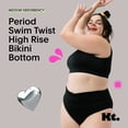 thumbnail image 2 of Parte Inferior de Bikini KNIX Kt Teen para Periodo, Cintura Alta Negra XX-Small, 2 of 6