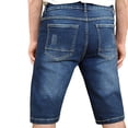 thumbnail image 3 of Notus Men's Lightly Distressed Stretch Denim Jean Shorts - Comfortable & Durable Summer Wear NY Blue 30, 3 of 3