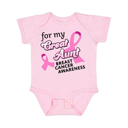 

Inktastic For My Great Aunt - Breast Cancer Awareness Gift Baby Boy or Baby Girl Bodysuit