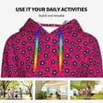 thumbnail image 4 of Honeii Floral Colorful Pattern Womens Oversized Hoodies Long Sleeve Sweatshirts Pullover Fall Outfits with Pocket-Medium, 4 of 7