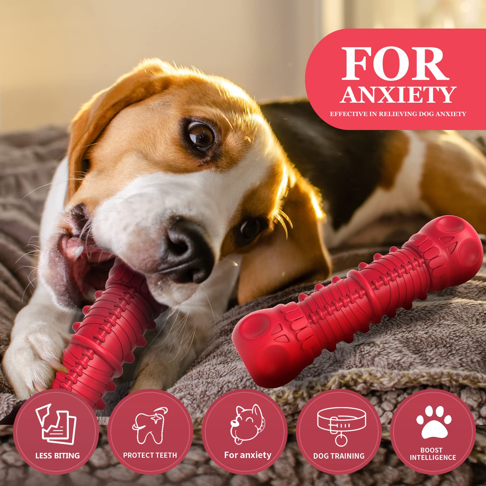 Pet Deluxe Extra Large Dog Toy with Squeaker, Red photo 2