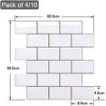 thumbnail image 2 of Adhesive For Kitchen Bathroom, Faux Tile Adhesive Wall White Kitchen Adhesive, Waterproof, 4 Pieces (black, 4 Sheets), 2 of 5