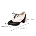 thumbnail image 4 of GOOHOCHY 1 par de zapatos de tacón grueso para mujer, calzado de moda, zapatos con cordones para mujer, 4 of 7
