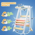 thumbnail image 5 of HARPPA Foldable Toddler Kitchen Tower, Standing Tower for Kids Age 1.5-6 Years, White, 5 of 15