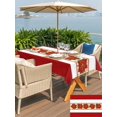 thumbnail image 4 of Outdoor Tablecloth with Umbrella Hole and Zipper, Red Poinsettia Christmas Rectangle Table Cloth 52x70 Inch Waterproof Tablecloth, Xmas Botanical Winter Floral Picnic Table Cover for Patio Camping, 4 of 7