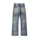 thumbnail image 3 of Ceisia Men Solid Color Basic Loose Wide Leg Straight Denim Pants Gift Casual Daily Jeans, 3 of 7