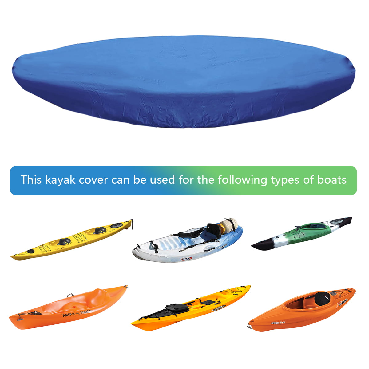 WATERPROOF UV PROTECTION KAYAK DUST-PROOF COVER FOR CANOE BOAT DINGHY UNIVERSAL 