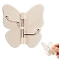 thumbnail image 4 of 5Pc Butterfly-Shaped Swivel Adhesive Hooks, 360° Rotating Towel Hooks, Decorative Wall Mount Hangers, Waterproof Self-Adhesive Hooks for Bathroom and Kitchen, Multi-Hook Organizer for Towels, Hats, 4 of 5