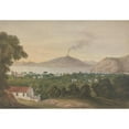 thumbnail image 2 of Isaac Weld 14x11 Black Ornate Wood Framed Double Matted Museum Art Print Titled: Vesuvius Across the Bay of Naples (ca. 1818), 2 of 5