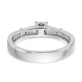 thumbnail image 5 of Solid 14K White Gold Complete Diamond Trio Engagement Ring Size 9 (.204 cttw.), 5 of 8