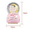 thumbnail image 3 of LED Light-Up Angel Moon Snow Globe Music Box, Pink "Miss You" Glitter Snow Globe with Automatic Snowfall, Musical Keepsake Gift for Girls, Christmas, Birthday, Valentine's Day and Home Decor, 3 of 7
