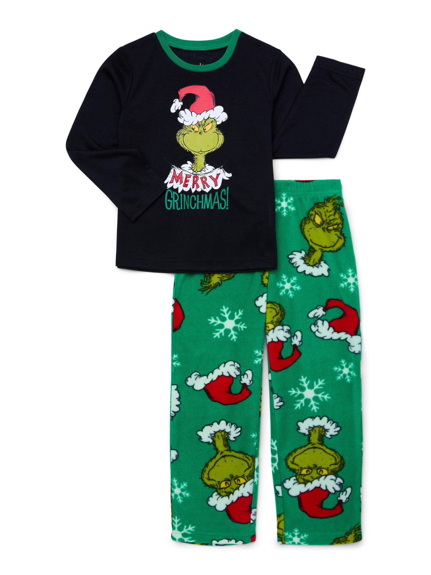 Dr. Seuss Toddler Merry Grinchmas Matching Family Pajama Set, 2-Piece, Sizes 2T-5T