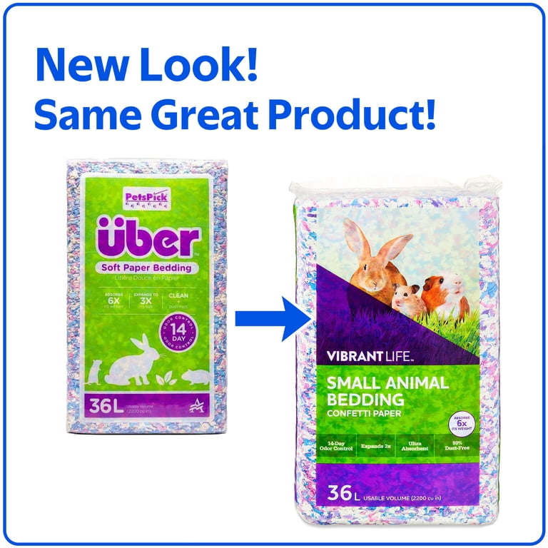Vibrant Life Small Animal Bedding, Confetti Paper 36L photo 2