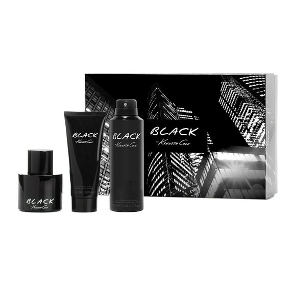 Kenneth Cole Black Cologne Gift Set for Men, 3 Pieces