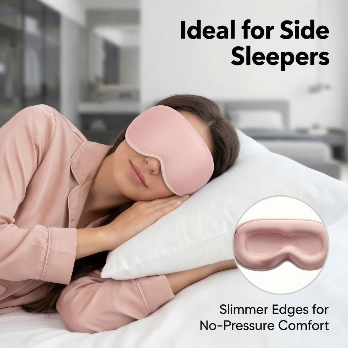 FACEMOON 2 Pack Memory Foam Weighted Sleep Mask – Gentle Pressure 100% Light Blocking | Zero Pressure Comfort Travel Design
