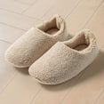 thumbnail image 2 of Gvdentm Women Slipper Cozy Memory Foam Slippers Two-Tone Slip on Couples House Shoes Bedroom Indoor Slipper Socks for Men(Khaki,8), 2 of 4