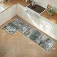thumbnail image 2 of Kitchen Rugs Sets of 2 Non Slip Washable Kitchen Mats for Floor, Waterproof Abstract Kitchen Runner Rug, Floor Mat Carpet for Hallway, Laundry, Sink, Entryway, Bathroom, Black&Brown, 2 of 5