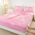 thumbnail image 3 of Homewish Personalized 7 Birthday Gifts Full Size Sheets,Kawaii Bow Tie Bed Sheets,Princess Pink Bowknot Sheet Sets For Girl Teens,Microfiber Bedroom Decor,4pcs, 3 of 7